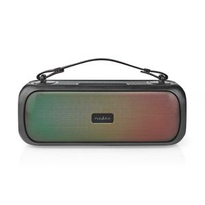 Nedis SPBB316BK Bluetooth® Party Boombox 4.5 Hrs 2 30 W Media Afspeelmogelijkheden: Aux / Usb Ipx5 Koppelbaar Handgreep Feestverlichting Zwart