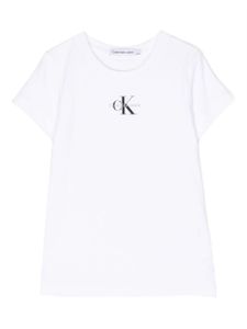 Calvin Klein Kids t-shirt en coton à logo imprimé - Blanc