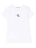 Calvin Klein Kids t-shirt en coton à logo imprimé - Blanc