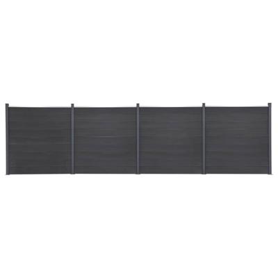 Schuttingpaneelset 699x186 cm HKC grijs