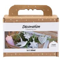 Creativ Company Mini hobbyset decoratie kerstdecoratie silver metal
