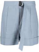 Brunello Cucinelli bermuda à taille haute - Bleu