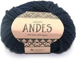 Drops Andes Uni Colour 6990 Marineblauw