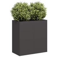VidaXL Plantenbak 80x40x80 cm koudgewalst staal zwart