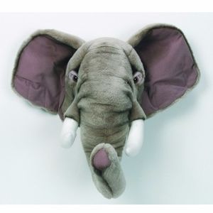 Pluche olifant dierenhoofd knuffel 45 cm muurdecoratie