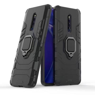 PC + TPU schokbestendige beschermhoes voor VIVO X27 Pro met magnetische ring houder (zwart)