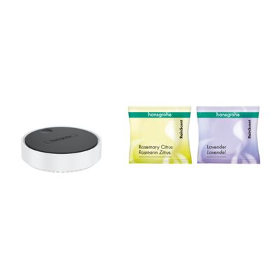 Starterset RainScent Tabletten Hansgrohe Wellness Houder incl. 2 Tabletten Mat Wit