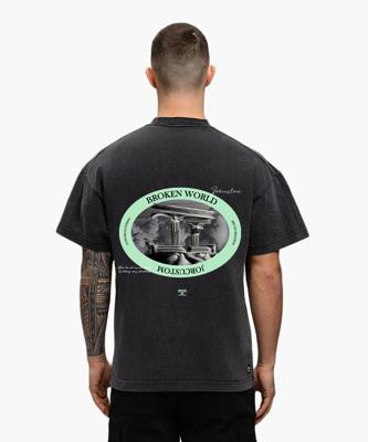 Jorcustom Broken World Loose Fit T-Shirt Heren Grijs - Maat XL - Kleur: Grijs | Soccerfanshop