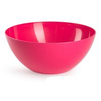 Plasticforte Serveerschaal/saladeschaal - D26 x H12 cm - kunststof - fuchsia roze - Serveerschalen - thumbnail