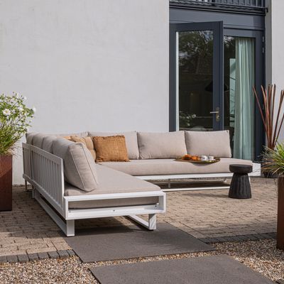 WOOOD Loungebank 'Flint' kleur Wit/Naturel