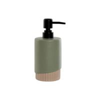 Zeeppompje/dispenser Artistic - kunststeen - donkergroen - 8 x 18 cm - 300 ml