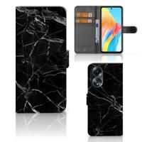 OPPO A58 4G | Bookcase | Marmer Zwart - Origineel Cadeau Vader