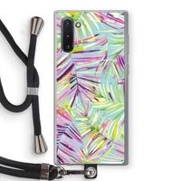 Tropical Palms Blue: Samsung Galaxy Note 10 Transparant Hoesje met koord