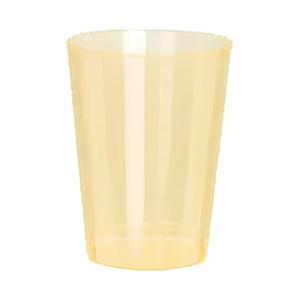 Beker- 6x - geel - kunststof - 280ml- herbruikbaar glas