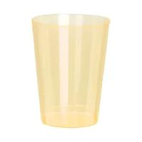 Beker- 6x - geel - kunststof - 280ml- herbruikbaar glas