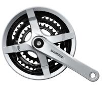 Shimano crankstel 6/7/8-speed fc-ty501 175mm 48 x 38 x 28t zilver