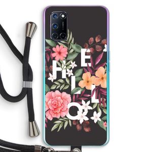 Hello in flowers: Oppo A72 Transparant Hoesje met koord
