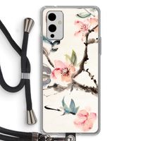Japanse bloemen: OnePlus 9 Transparant Hoesje met koord