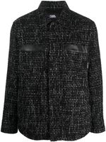 Karl Lagerfeld surchemise en tweed - Noir