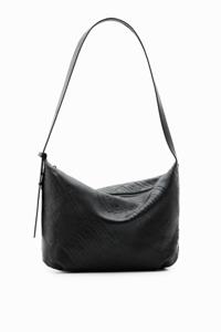 Grote leren tas met logo's - BLACK - U