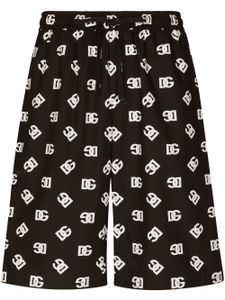 Dolce & Gabbana bermuda en coton à motif monogrammé - Noir