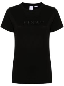 PINKO t-shirt en coton à patch logo - Noir