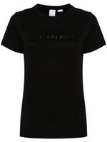 PINKO t-shirt en coton à patch logo - Noir