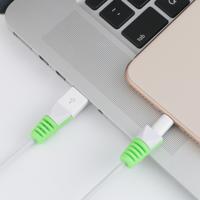 2 stks anti-break USB Charge kabel Winder beschermende case bescherming Sleeve (groen)