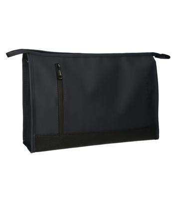 Traveller Toilettas rubberen bodem zwart 35x24cm Traveller Toilettas rubberen bodem zwart 35x24cm