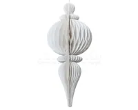 Kerstornament Papieren Pegel 80cm Wit