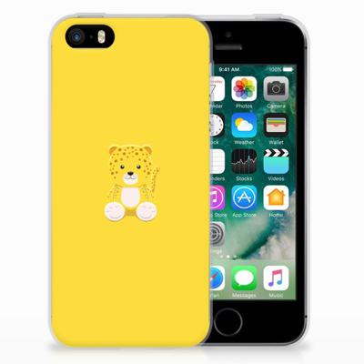 Apple iPhone SE | 5S Telefoonhoesje met Naam Baby Leopard Apple iPhone SE | 5S Telefoonhoesje met Naam Baby Leopard