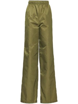 Prada pantalon Re-Nylon à coupe droite - Vert