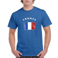 Heren t-shirt met de Franse vlag 2XL  - - thumbnail