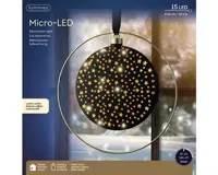Lumineo microled schijf 26cm zwart/warm wit