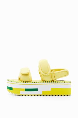 Sandalen met XL-plateauzool - YELLOW - 38