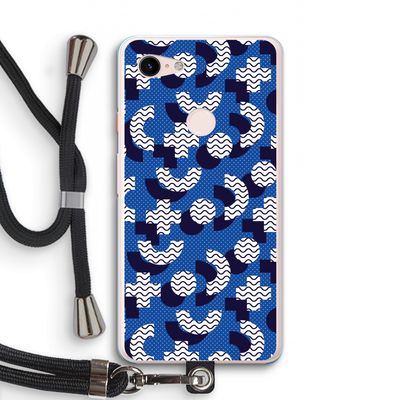8-bit N°5: Pixel 3 XL Transparant Hoesje met koord