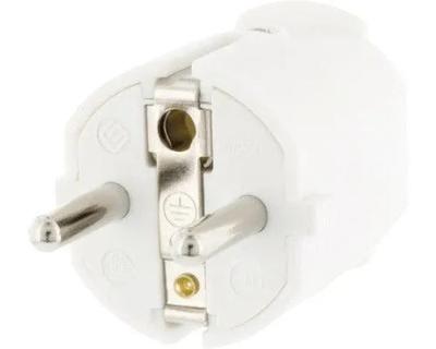 Stekker geaard wit 230V