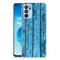 OPPO Reno6 5G Bumper Hoesje Wood Blue