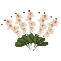 Set van 5x stuks wit/Roze Orchidee/Phalaenopsis kunstplant takken 44 cm voor binnen