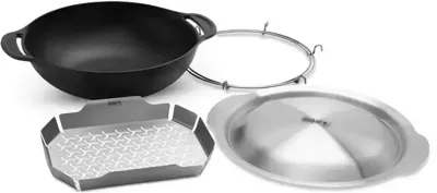 Weber crafted wok and steamer