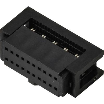 TRU COMPONENTS TC-13537820 Pinconnector Met trekonlasting Rastermaat: 1.27 mm Totaal aantal polen: 20 Aantal rijen: 2 1 stuk(s)