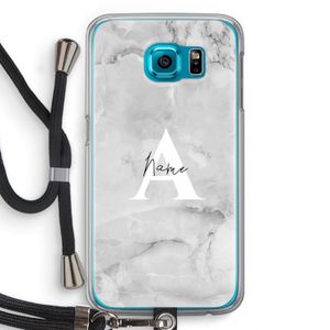 Ivory Marble: Samsung Galaxy S6 Transparant Hoesje met koord