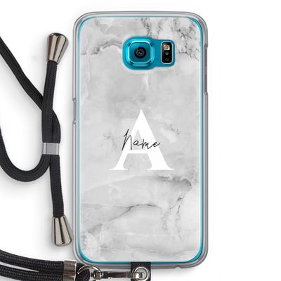 Ivory Marble: Samsung Galaxy S6 Transparant Hoesje met koord