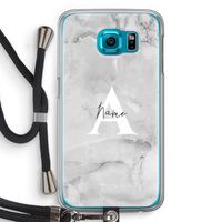 Ivory Marble: Samsung Galaxy S6 Transparant Hoesje met koord