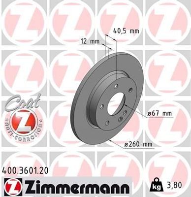 Remschijf Coat Z 400360120