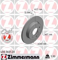 Remschijf Coat Z 400360120