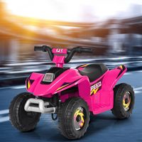 6 V Elektrische Kinderquad Mini Elektrische Quad Kinderauto Kindermotorfiets Elektrische Auto voor Kinderen Vanaf 3 Jaar (Roze) - thumbnail