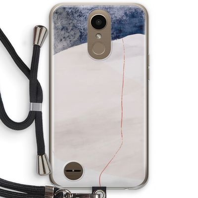 Stone White: LG K10 (2017) Transparant Hoesje met koord