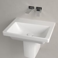 Wastafel Villeroy & Boch Subway 3.0 Met CeramicPlus Zonder Kraangat Zonder Overloop 55x44x16.5 cm Wit Alpin - thumbnail