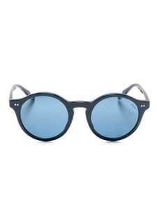 Polo Ralph Lauren lunettes de soleil rondes à effet écailles de tortue - Bleu